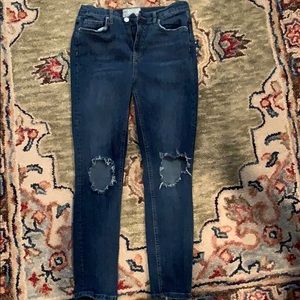 Free people busted knee jean